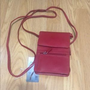 NWT Genuine Red Leather RFID Blocking Purse